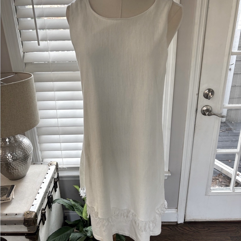 NWT! Theory White Reverie Fringe Dress